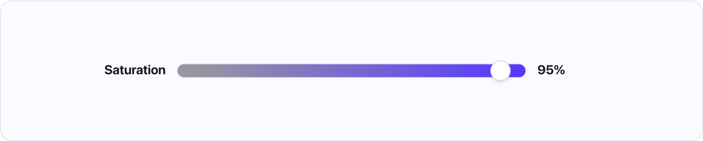 Saturation values visualized