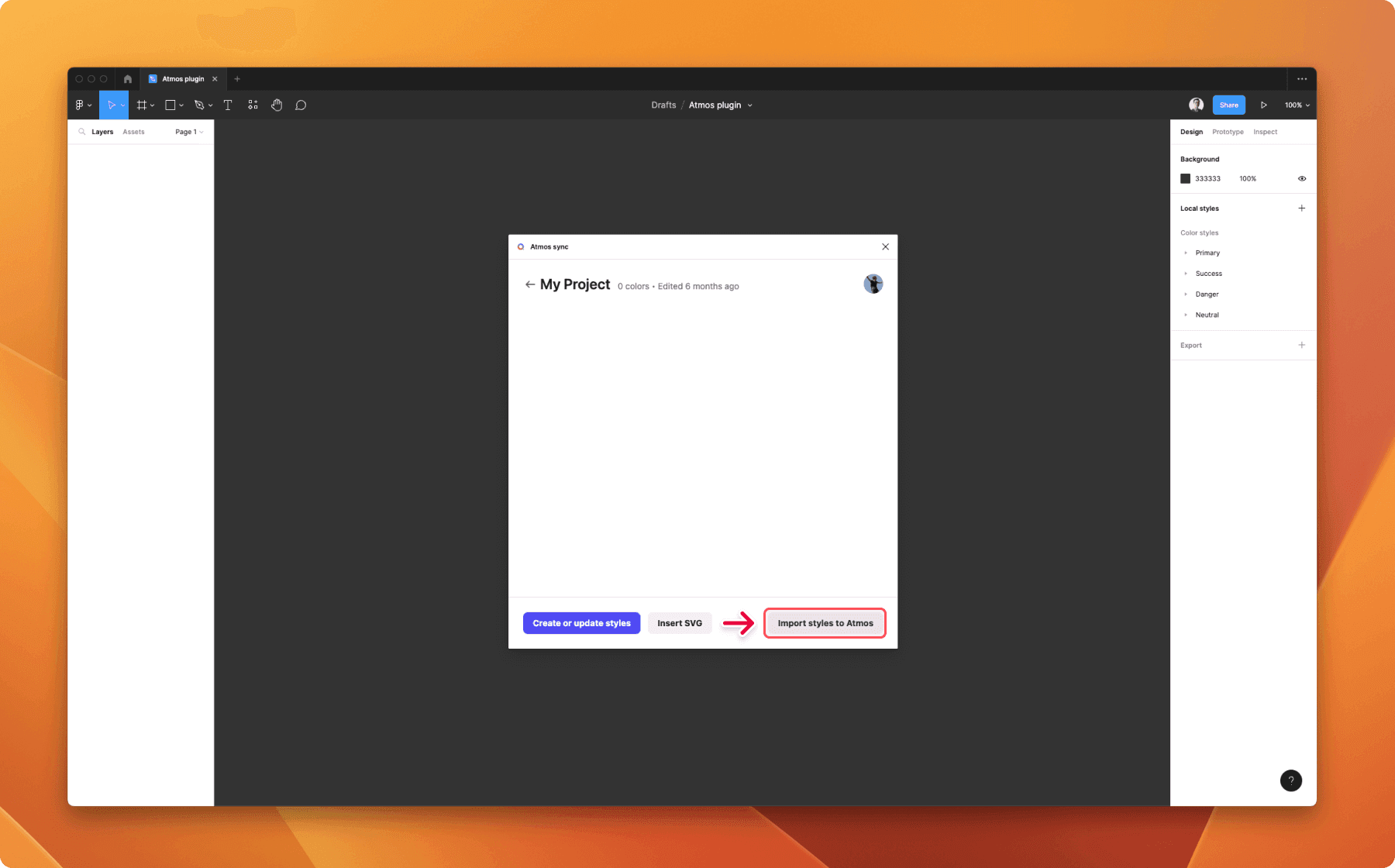 Atmos figma plugin import styles